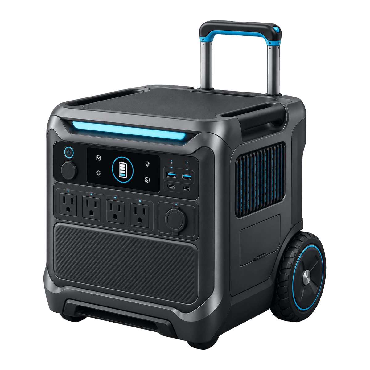 Independent editorial illustration of the Anker SOLIX F2000 (PowerHouse 767) — not an official manufacturer photograph.
