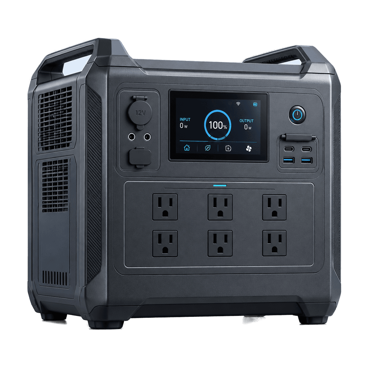 Independent editorial illustration of the BLUETTI Apex 300 — not an official manufacturer photograph.