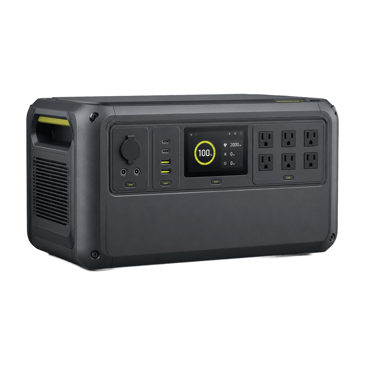 Independent editorial illustration of the DJI Power 2000 — not an official manufacturer photograph.