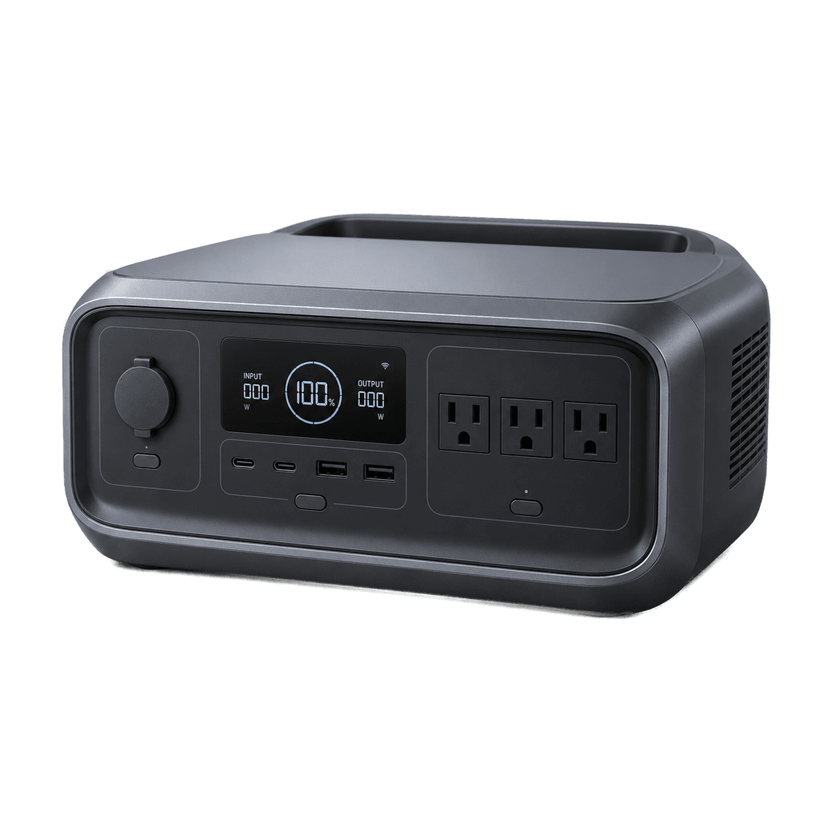 Independent editorial illustration of the EcoFlow RIVER 3 Plus — not an official manufacturer photograph.