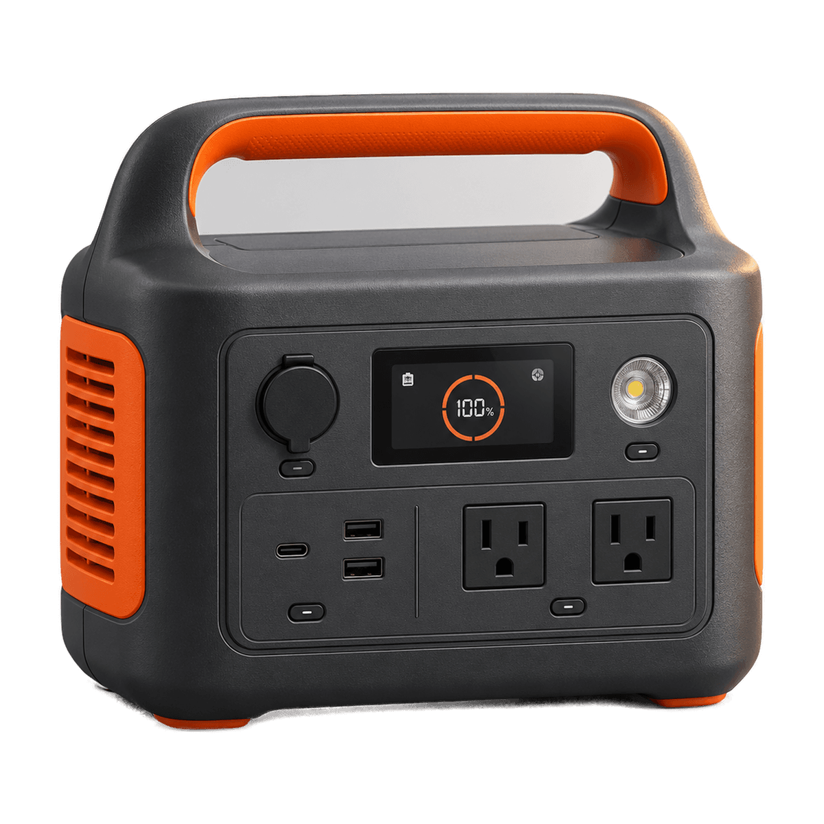 Independent editorial illustration of the Jackery Explorer 300 Plus — not an official manufacturer photograph.