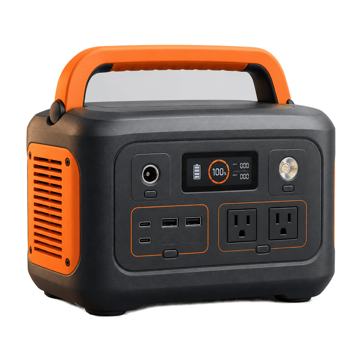 Independent editorial illustration of the Jackery Explorer 500 v2 — not an official manufacturer photograph.